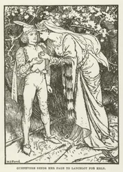 Guenevere sends her page to Lancelot for help
